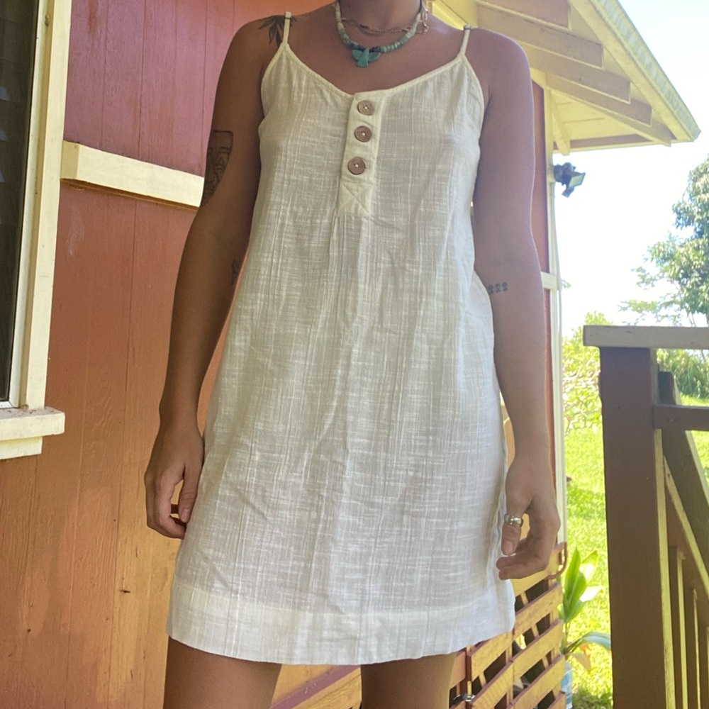 Linen rip curl beach dress